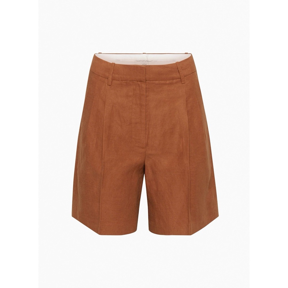 Wilfred Aritzia Womens Effortless Short Linen Long Brown Size 4 Earthy Classic